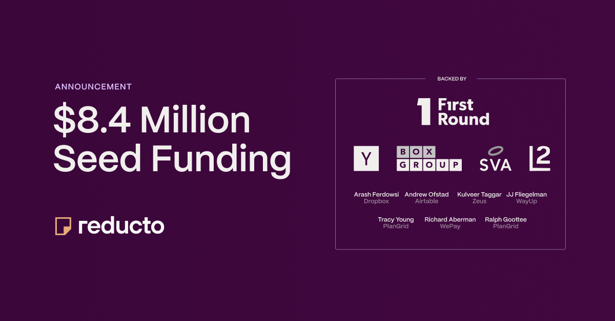 Announcing Reducto's $8.4 Million Seed Round